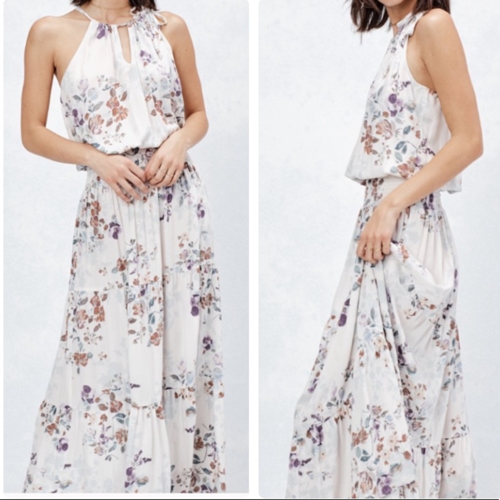 Love stitch Floral maxi dress